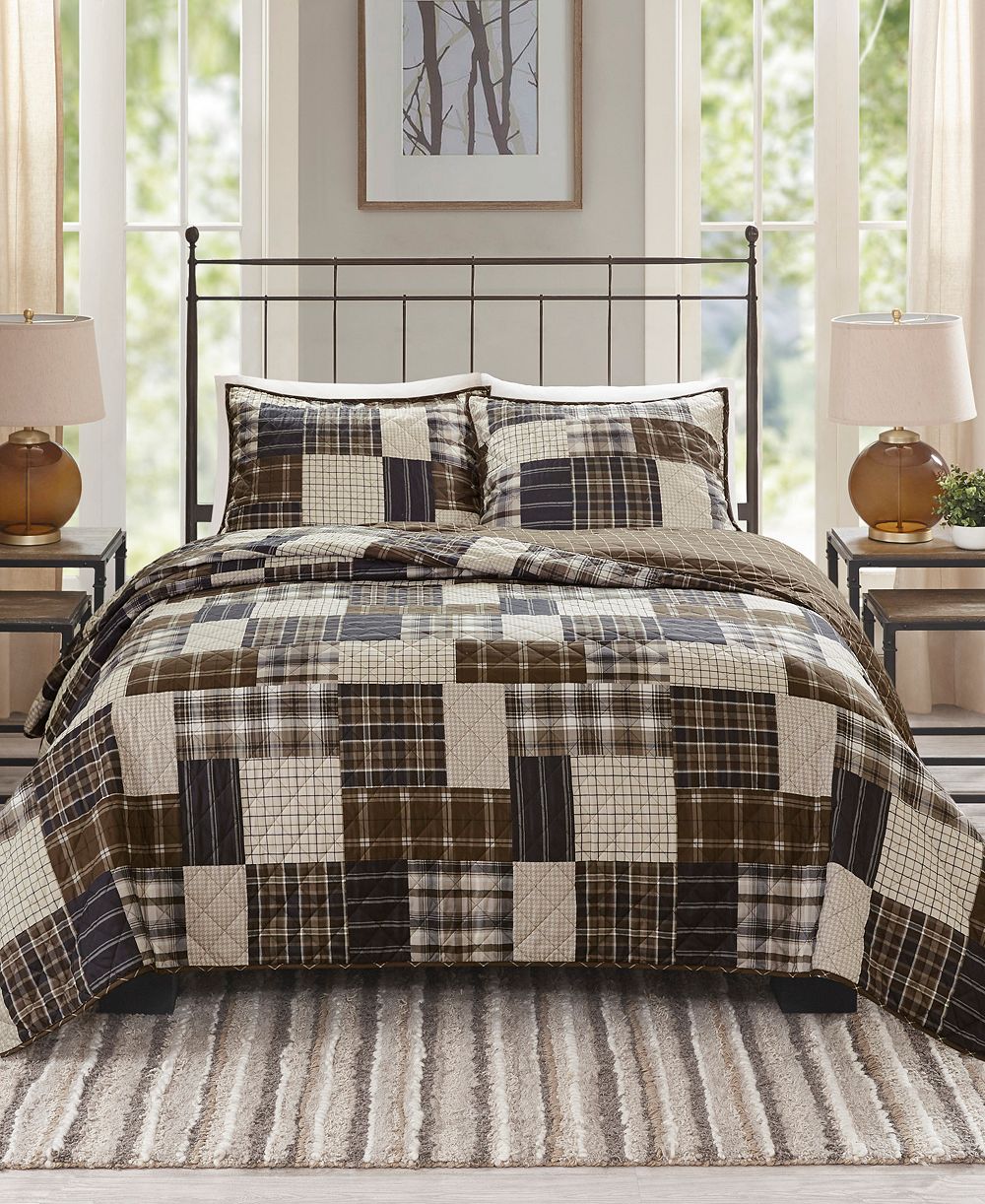 Madison Park Timber Реверсивный комплект из 3 покрывал, King/California King