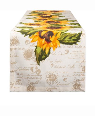 Table Runner с принтом подсолнухов 14" X 72"
