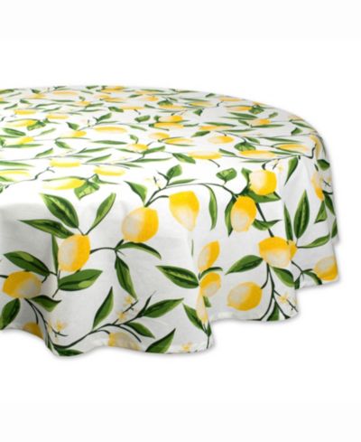 Скатерть с принтом Lemon Bliss, круглая 70"