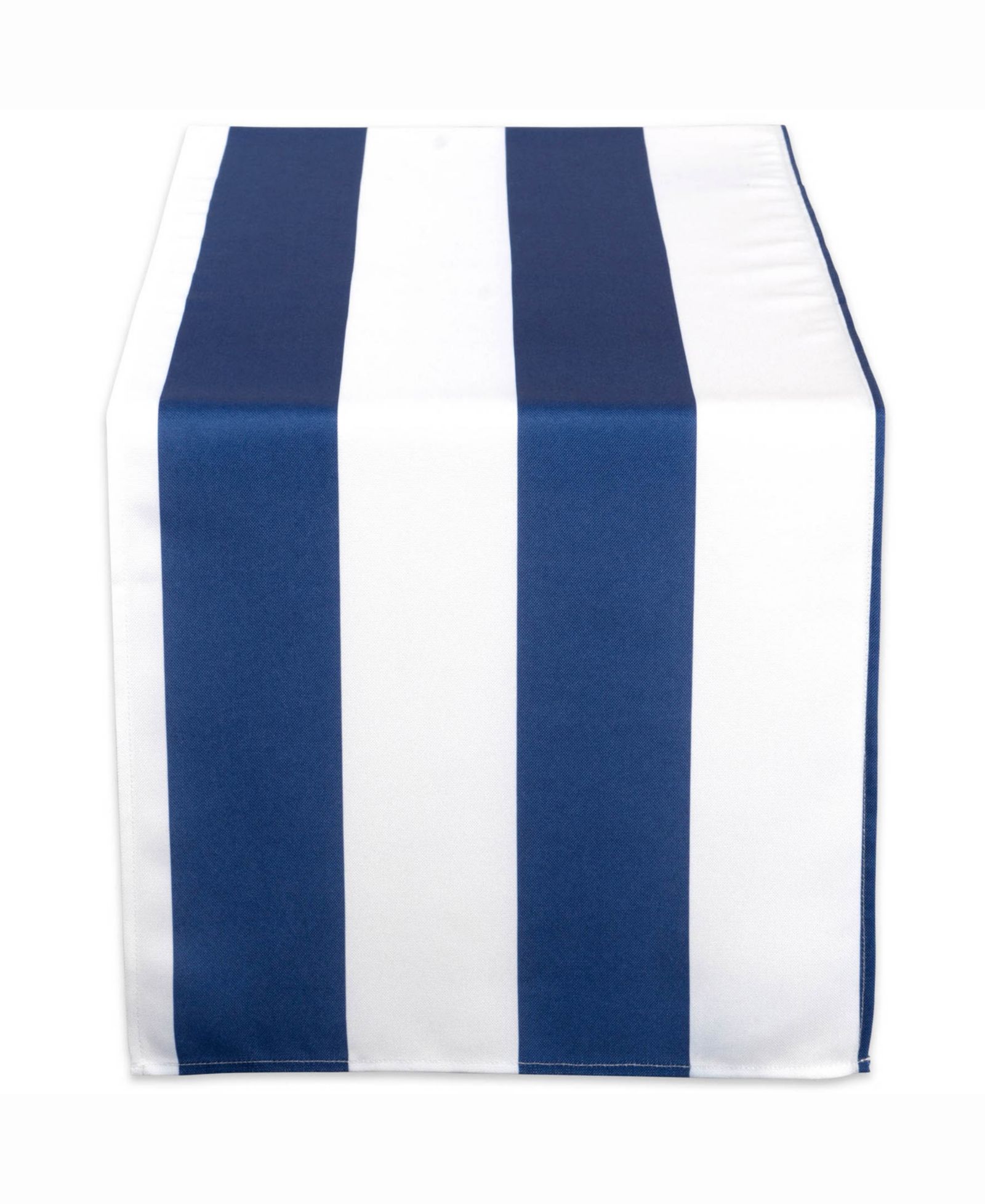 Nautical Blue Cabana Stripe Outdoor Table Runner 14" X 72"