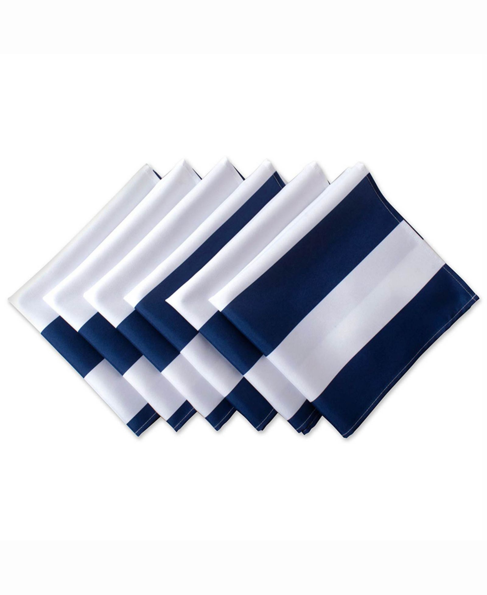 Набор салфеток Design Imports Nautical Blue Cabana Stripe Print, 6 шт.