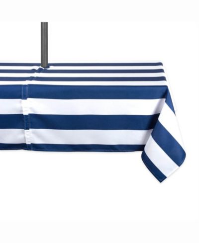 Скатерть для улицы Nautical Blue Cabana Stripe с молнией 60" X 84"