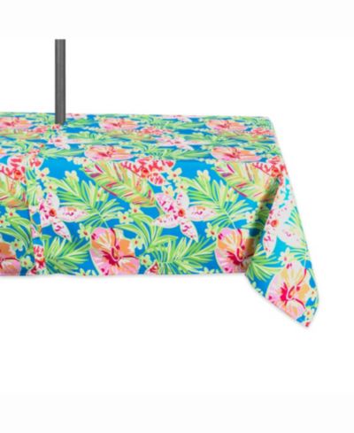 Design Imports Летняя цветочная скатерть на молнии 60" X 84"