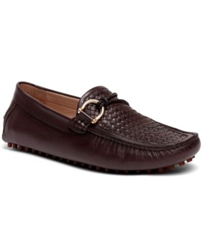 Мужские кожаные слипоны Carlos by Carlos Santana Malone Interweave Driving Loafers