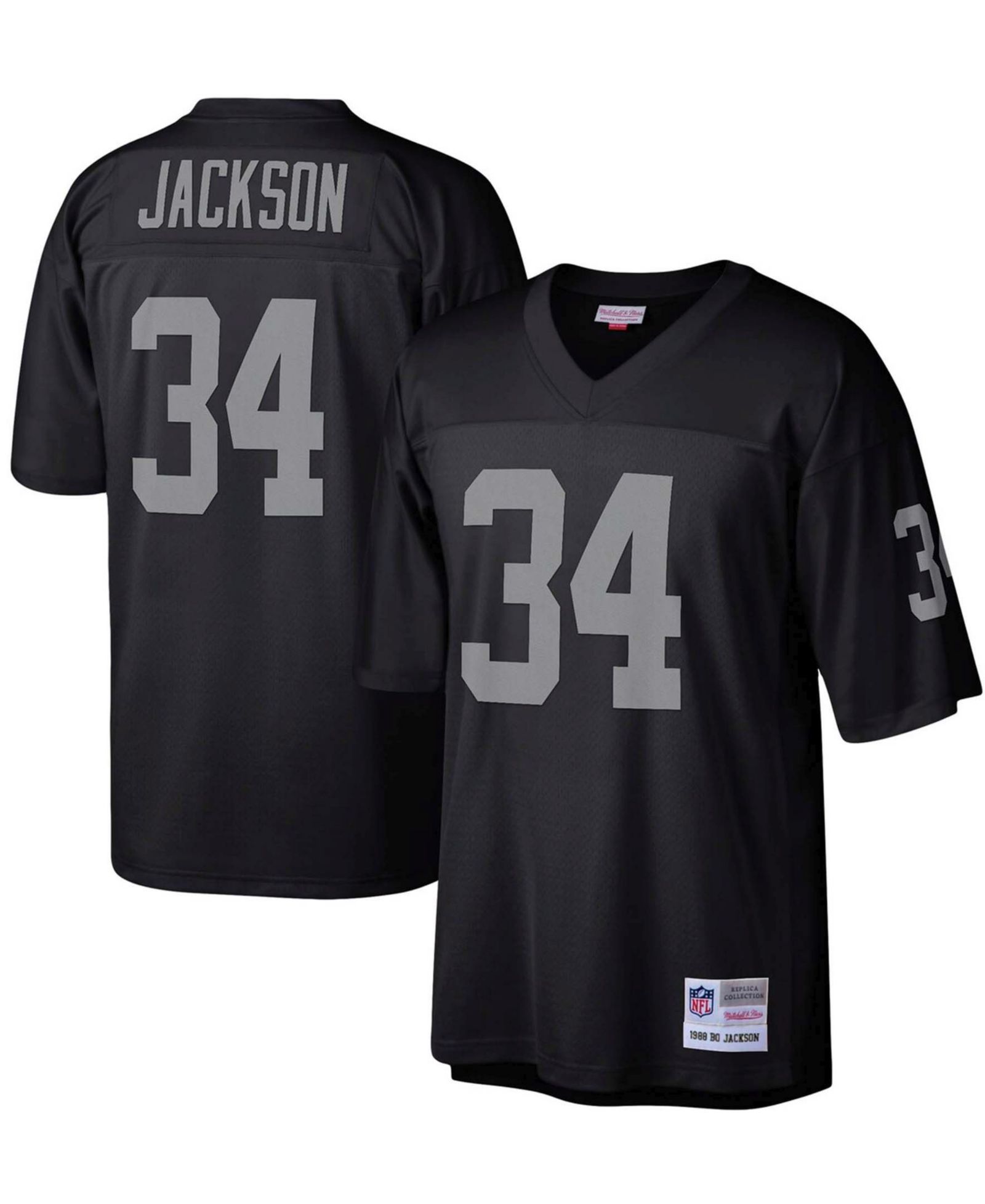 Джерси Mitchell & Ness Men's Bo Jackson Black Las Vegas Raiders Legacy Replica