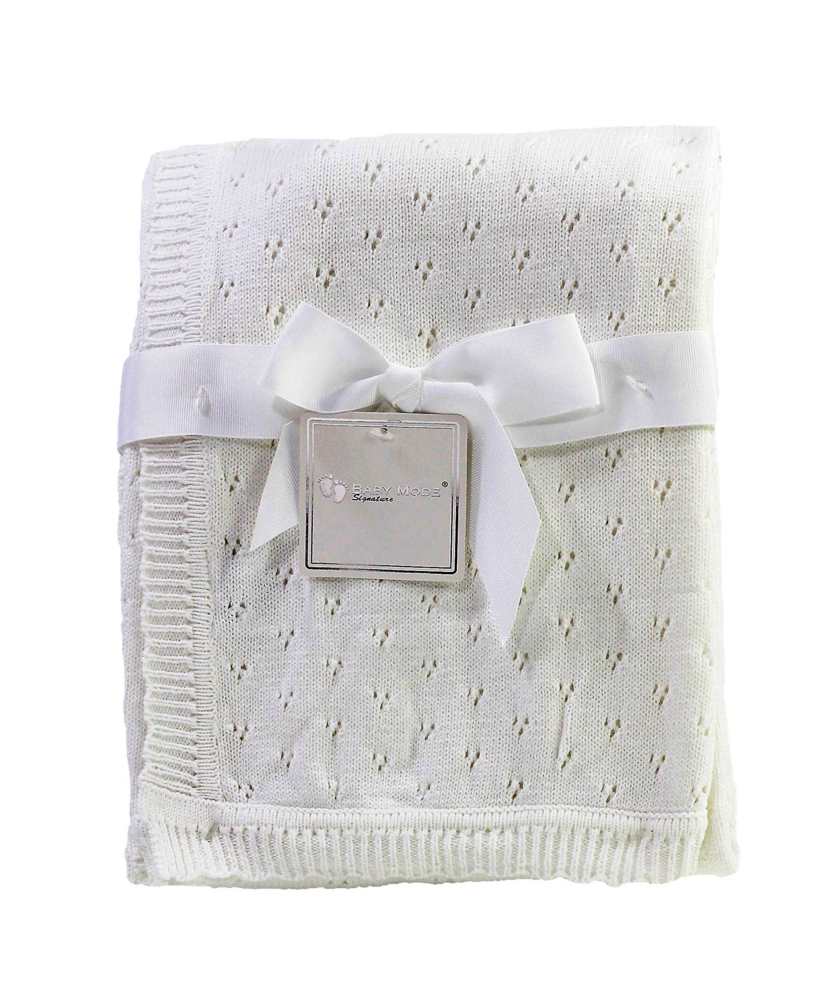 Детское вязаное одеяло 3 Stories Trading Pointelle Layette