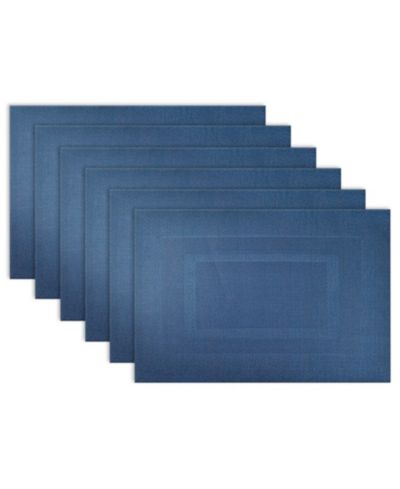 Под餐ная салфетка Polyvinyl Chloride Doubleframe Placemat, Set of 6