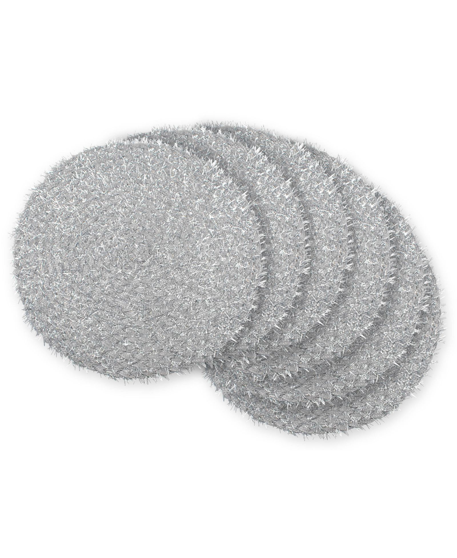 Round Woven Tinsel Placemat, Set of 6