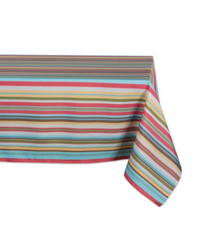 Design Imports скатерть для уличного стола Summer Stripe с молнией 60" x 84"