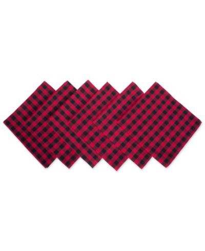 Design Imports Logger Check Napkin, Set of 6