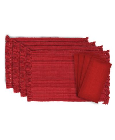 Набор из салфеток и подстановочных салфеток Variegated Fringe, 8 шт.
