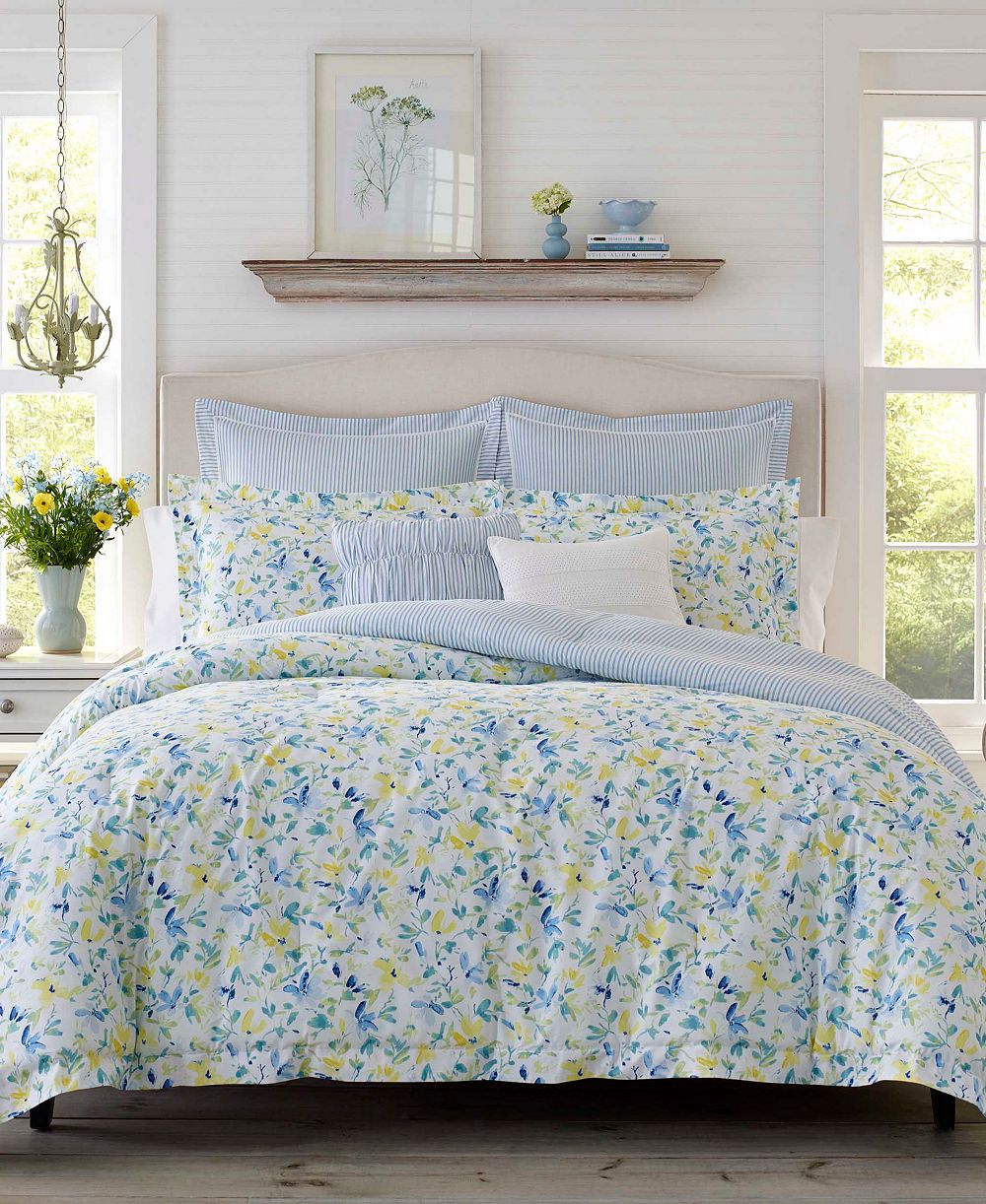 Laura Ashley Nora Reversible 6-Pc. Comforter Set, King