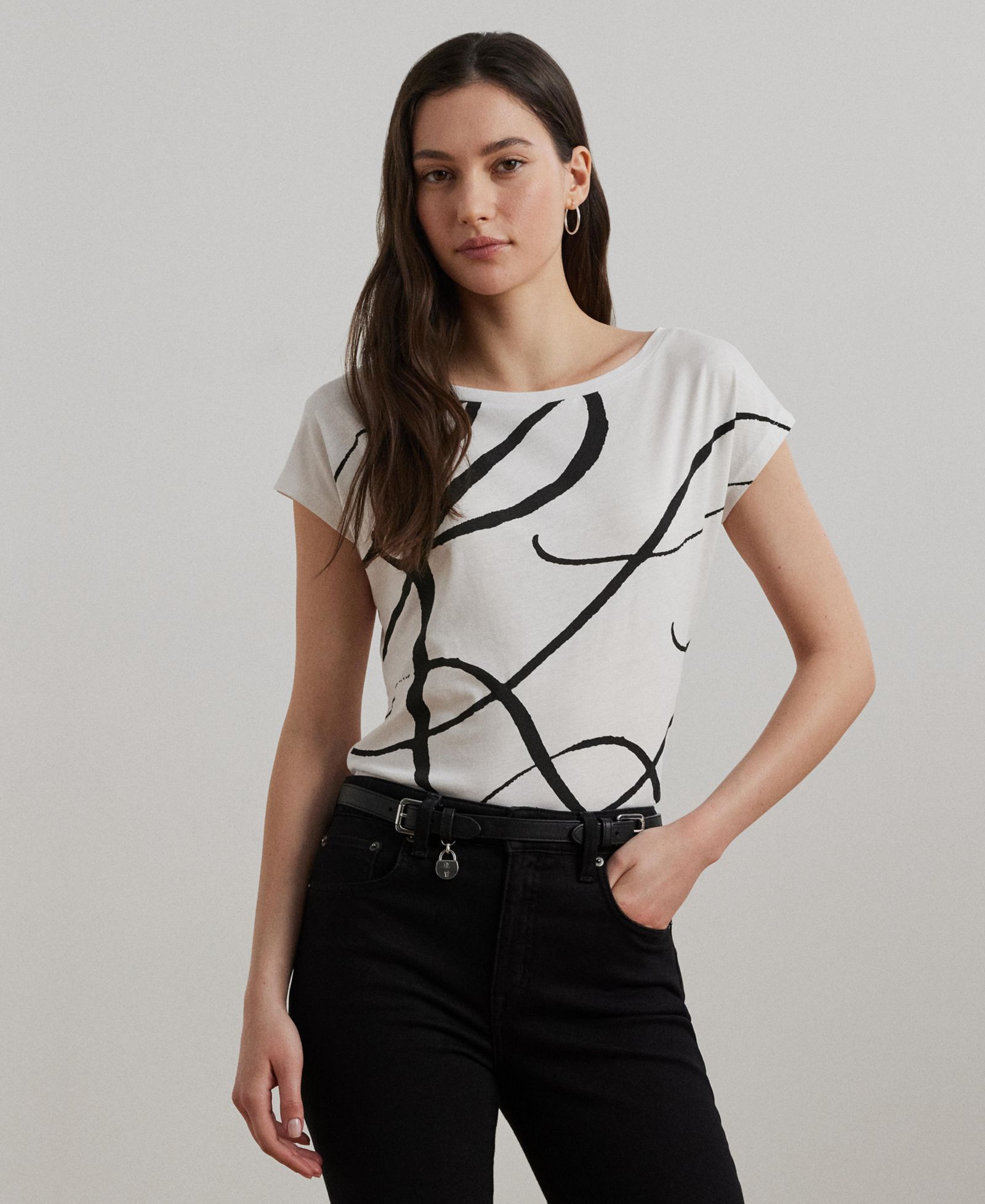 Lauren Ralph Lauren Logo-Print Short-Sleeve Top