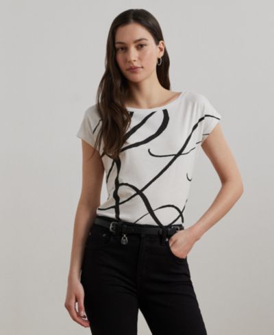 Lauren Ralph Lauren Logo-Print Short-Sleeve Top