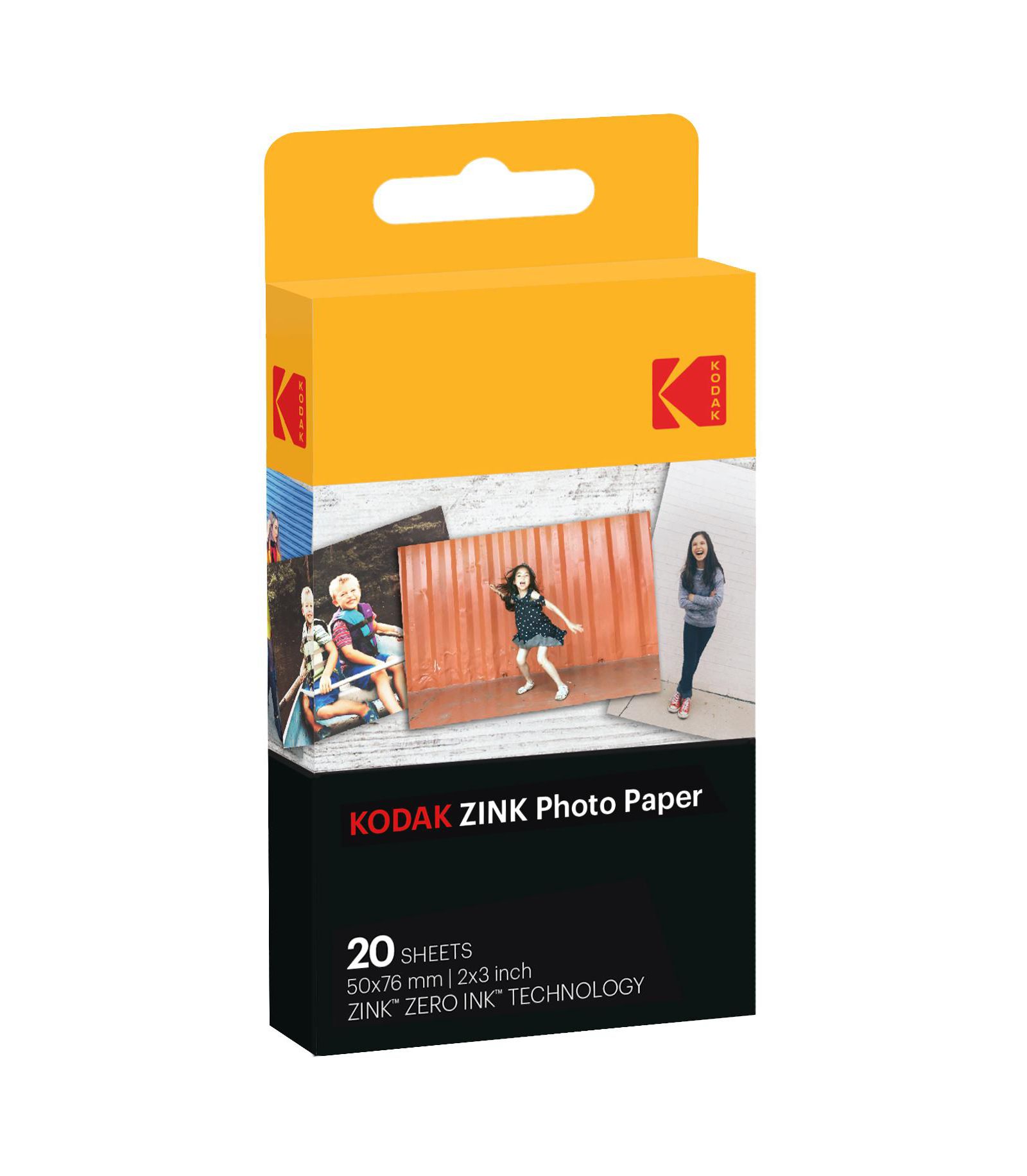 Kodak Premium Zink 2" x 3" Sticky-Back Photo Paper for Kodak Cameras, 20 Sheets
