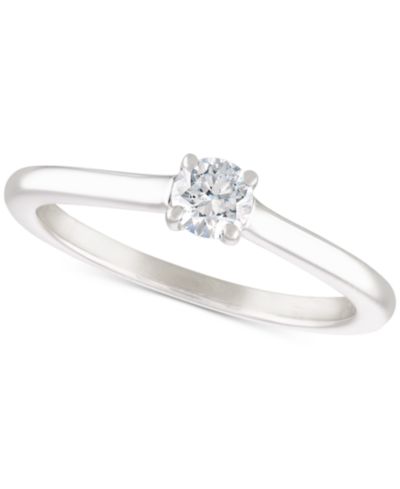 Помолвочное кольцо с бриллиантом (1/4 ct. t.w.) в 14K белом золоте или 14K желтом и белом золоте