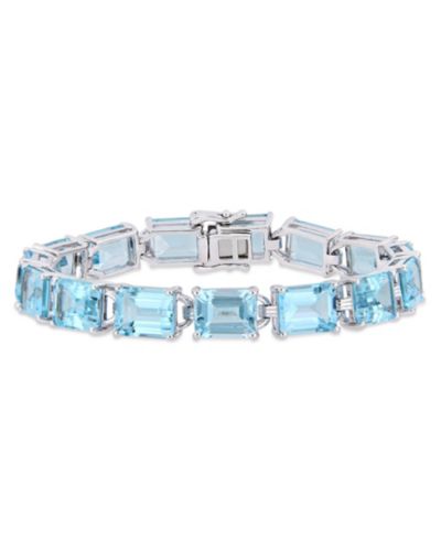 Blue Topaz (59-3/4 ct.t.w.) Tennis Bracelet in Sterling Silver
