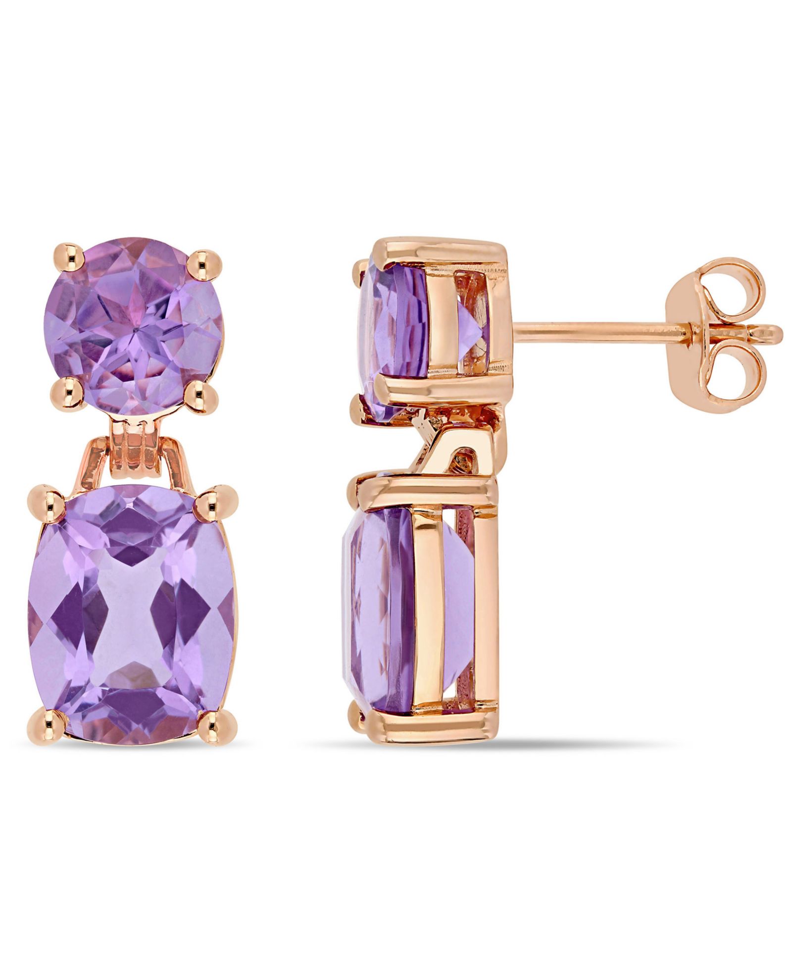Серьги-подвески Macy's Garnet (10 ct.t.w.) Dangle Earrings in Gold over Sterling Silver