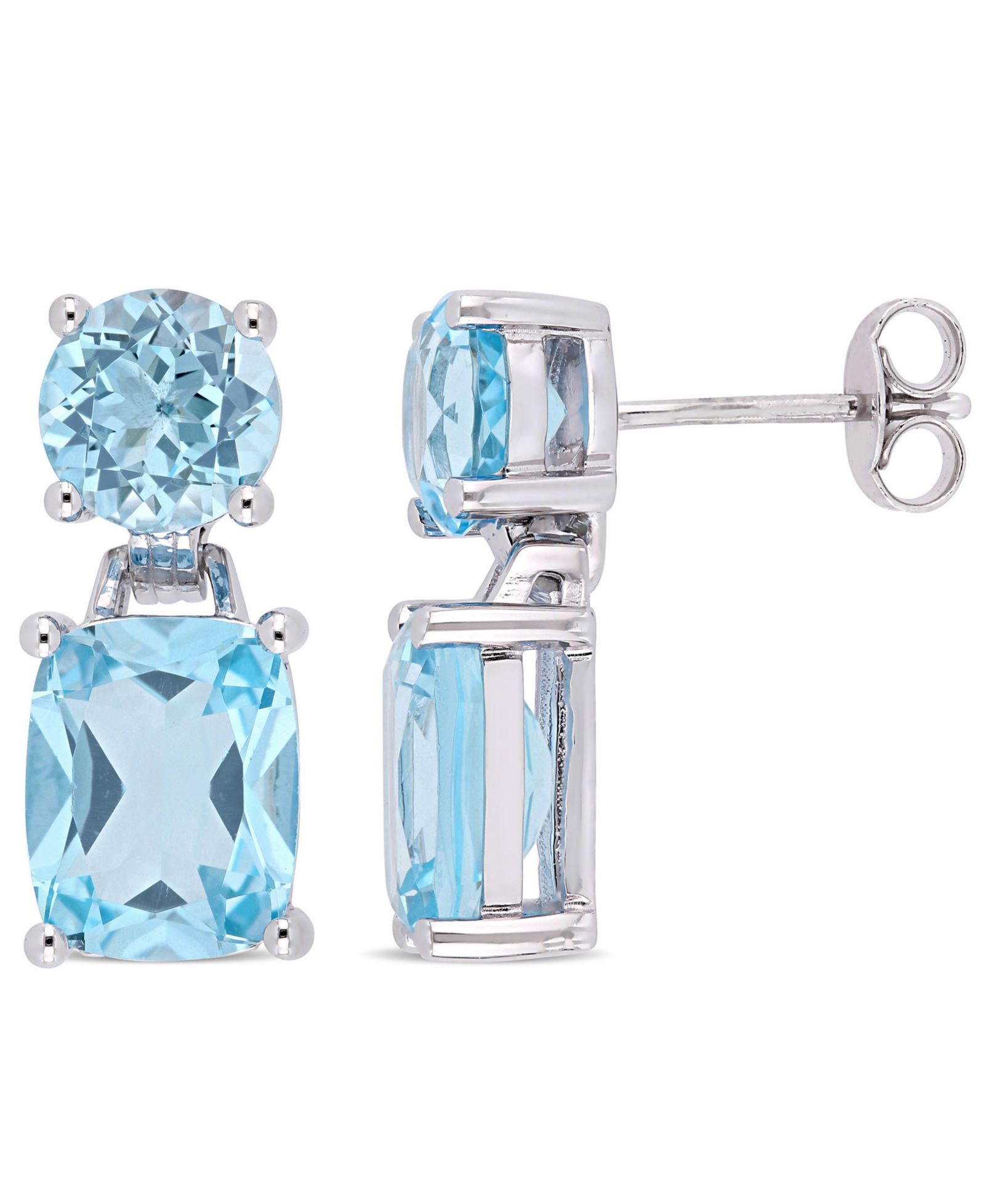 Серьги-подвески Blue Topaz (11-1/6 ct.t.w.) Dangle in Sterling Silver