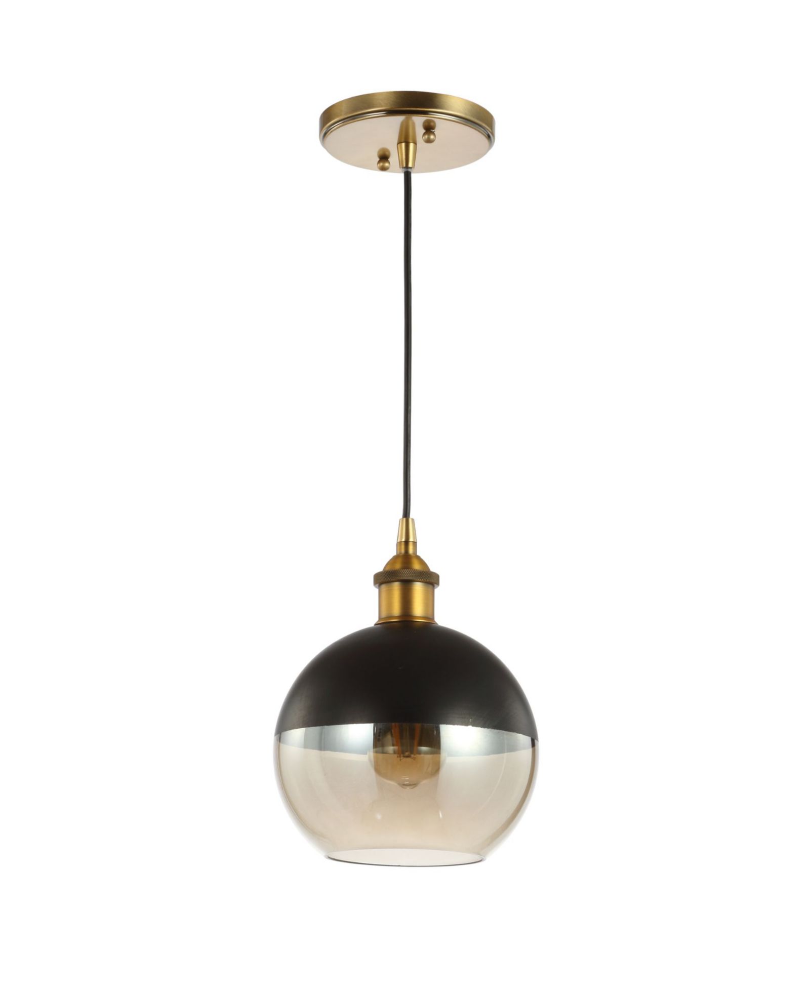 JONATHAN Y Nixon 7.5" Adjustable Drop Globe LED Pendant