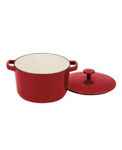 Chefs Classic Enameled Cast Iron 5-Qt. Round Covered Casserole