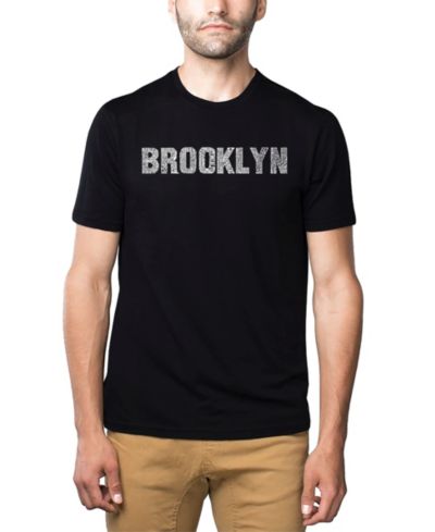 Мужская футболка LA Pop Art Cotton/Poly Blend Word Art Brooklyn Neighborhoods