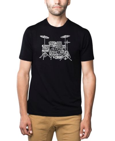 Мужская футболка LA Pop Art из смеси хлопка и полиэстера - Drums