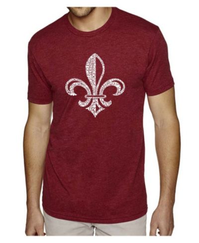 LA Pop Art Men's Cotton/Poly Blend Word Art T-Shirt - When the Saints Go Marching In