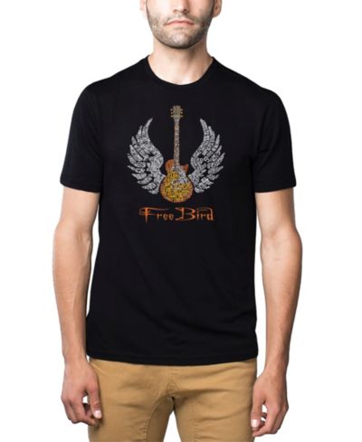LA Pop Art Men's Cotton/Poly Blend Word Art T-Shirt - Lyrics to Freebird