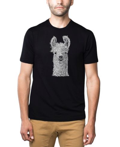 Мужская футболка LA Pop Art из смеси хлопка и полиэстера, принт Llama