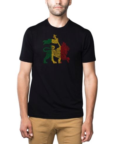 LA Pop Art Men's Cotton/Poly Blend Word Art T-Shirt - One Love