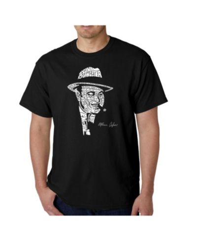 LA Pop Art Mens Word Art T-Shirt - Al Capone - Original Gangster
