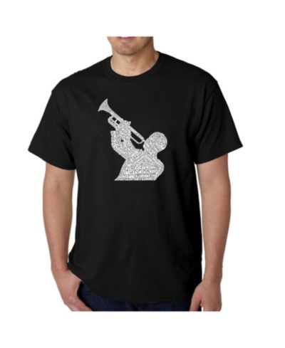 LA Pop Art Mens Word Art T-Shirt - All Time Jazz Songs