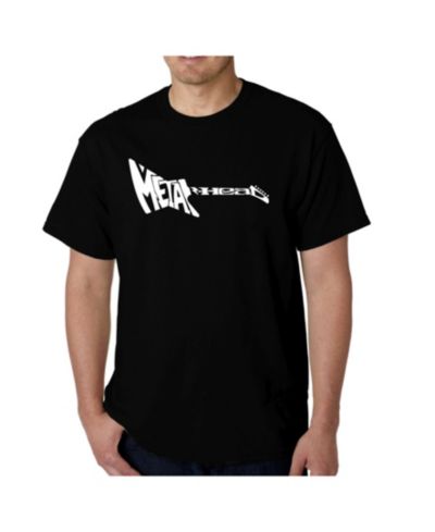 Мужская футболка LA Pop Art Mens Word Art T-Shirt - Metal Head Guitar