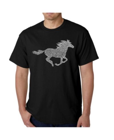 LA Pop Art Mens Word Art T-Shirt - Mustang