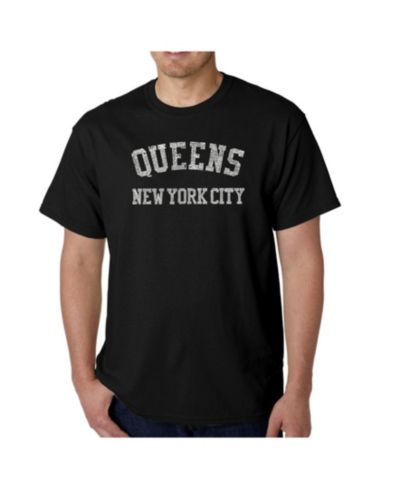 Мужская футболка LA Pop Art Word Art - Queens NY Neighborhoods