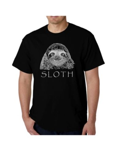 LA Pop Art Mens Word Art T-Shirt - Sloth