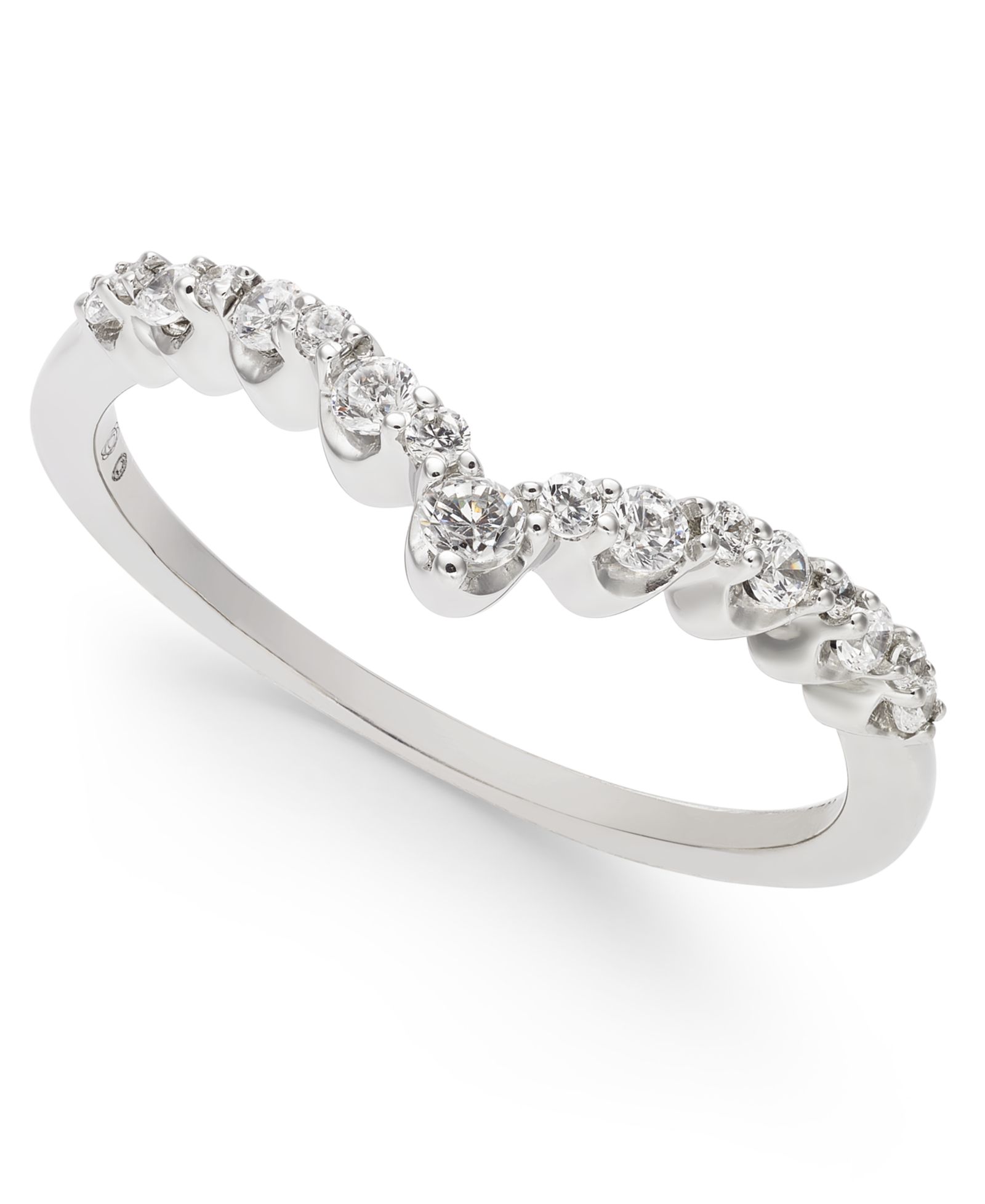 Diamond Contour Band (1/4 ct. t.w.) in 14k White Gold