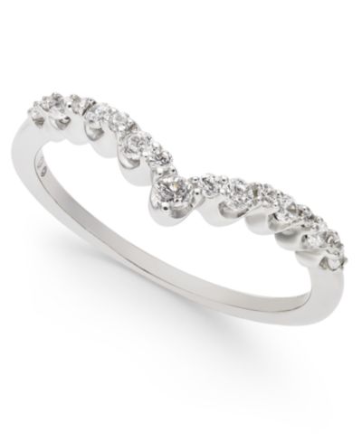 Diamond Contour Band (1/4 ct. t.w.) в 14k White Gold