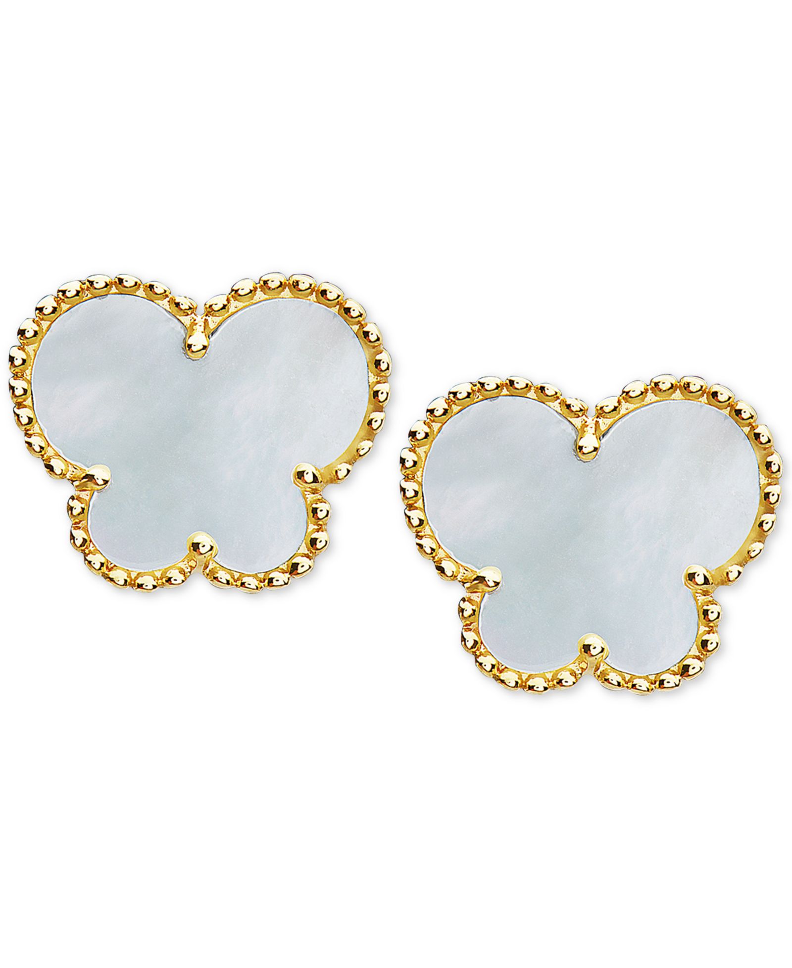Серьги-гвоздики EFFY® Mother-of-Pearl Butterfly из 14k Gold