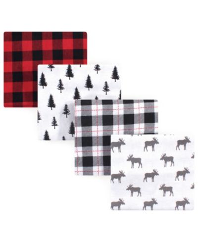 Детское фланелевое одеяло Hudson Baby Boys Cotton Flannel Receiving Wraps