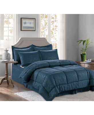 Elegant Comfort Bamboo Pinted 8-Pc. Comforter Set, King/Califorina King