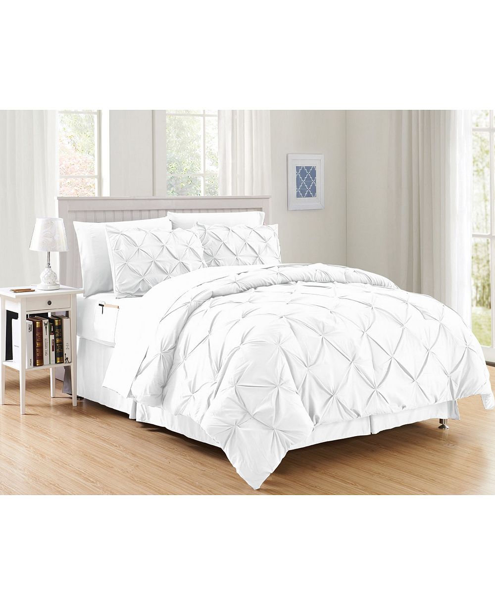 Комплект из 8-ми реверсивных покрывал Elegant Comfort Pintuck, Twin/Twin XL