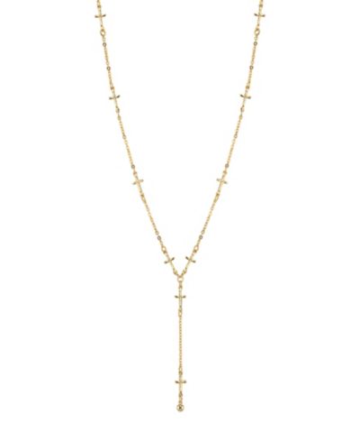 Цепочка 2028 14K Gold Tone Cross Y 15" Adjustable