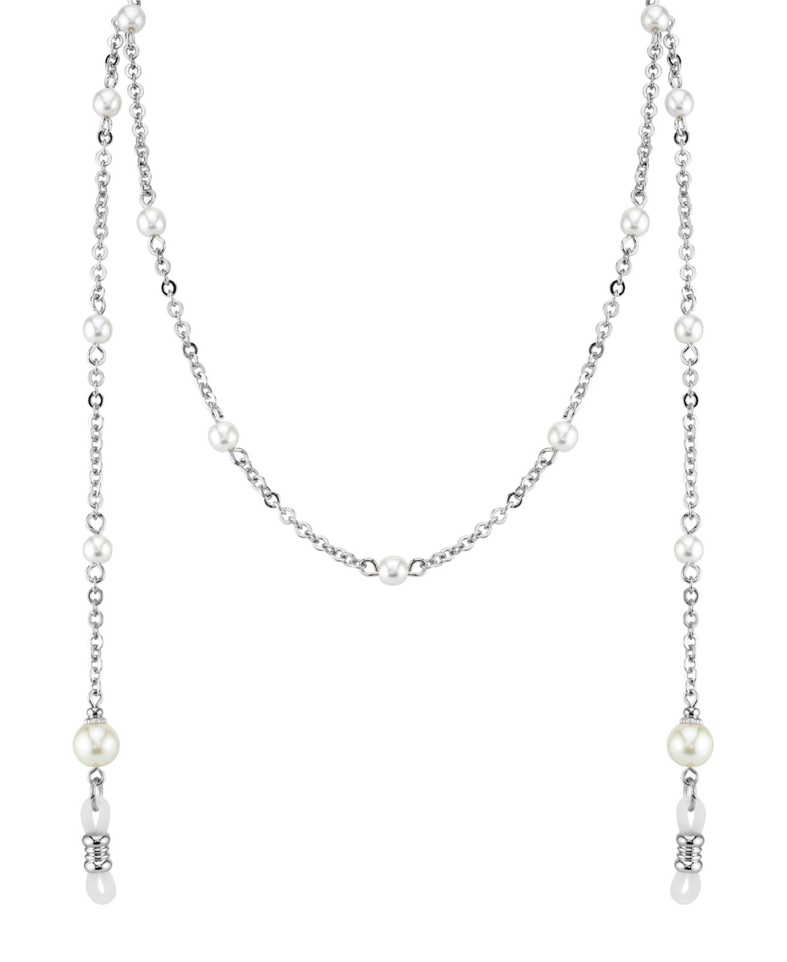 Цепочка 2028 Silver-Tone с держателем для очков и имитацией жемчуга, 30"