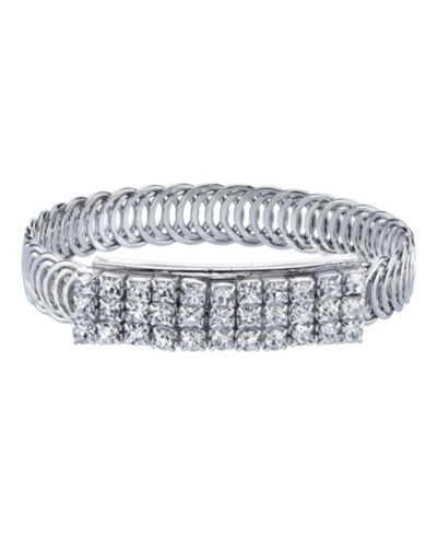 Браслет 2028 Silver-Tone Clear Crystal Rhinestone Slim Belt