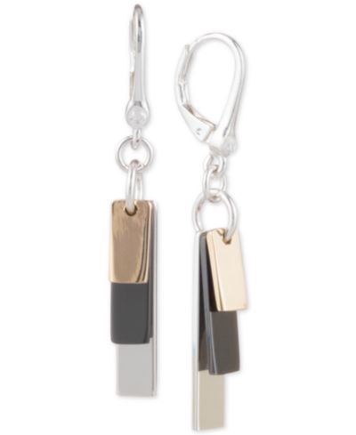 DKNY Серьги-подвески Tri-Tone Shaky Block