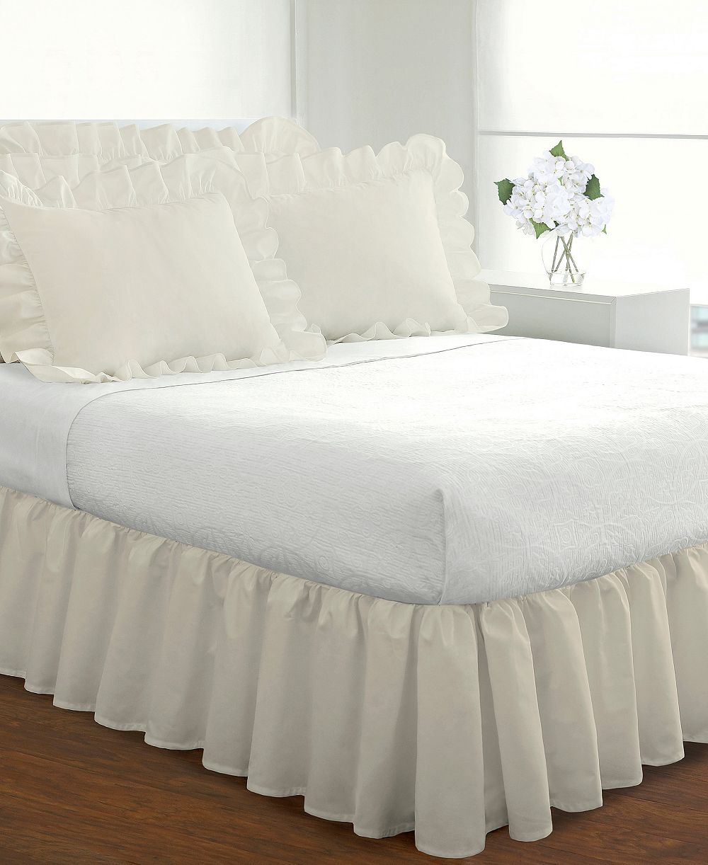 Отбортная юбка для кровати Fresh Ideas Ruffled Poplin, Queen