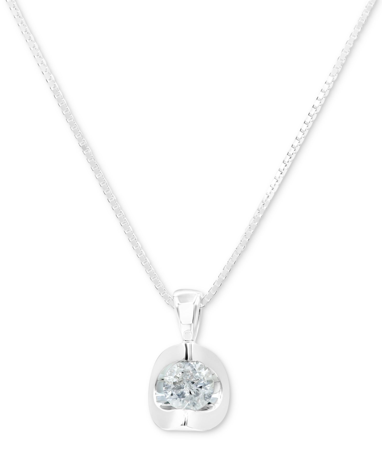 Diamond Pendant 18" Necklace (1/5 ct. t.w.) in 14k White Gold or 14k Gold