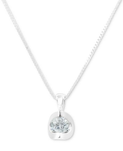 Diamond Pendant 18" Necklace (1/5 ct. t.w.) in 14k White Gold or 14k Gold